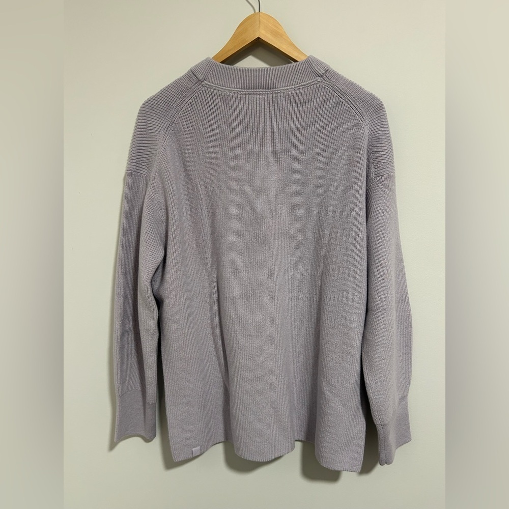 Lululemon Merino Wool Blend Ribbed Crewneck Sweater, Faint Lavender, Size 12 - Picture 6 of 8